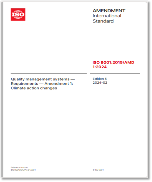 ISO 9001:2015/Amd 1:2024
